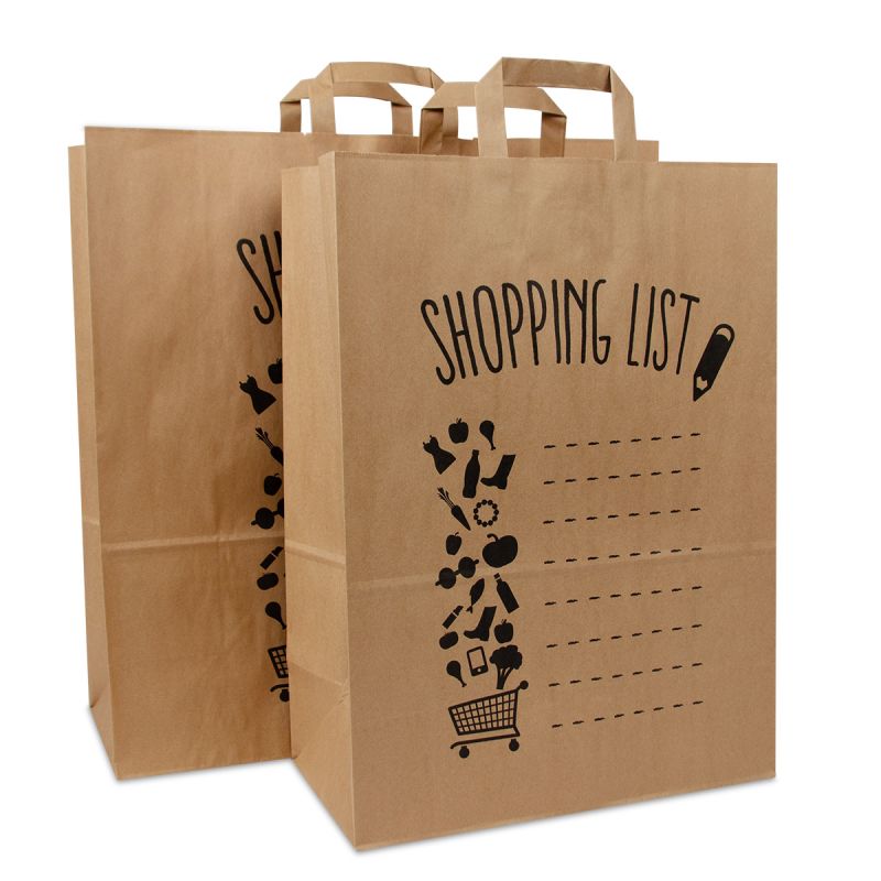 Kraft bags - Shopping list